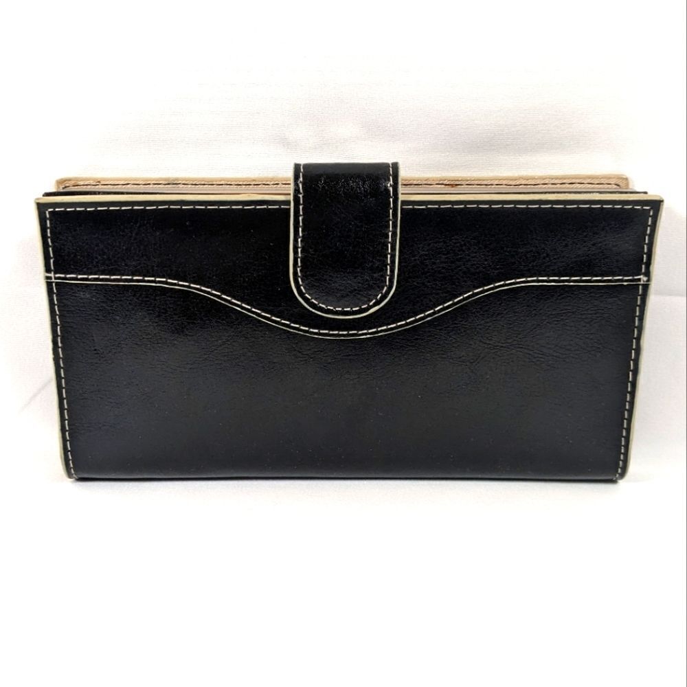Wilsons Genuine Leather Black Wallet, Coin Pockets, 3 Bill Pockets 16 Card Slots